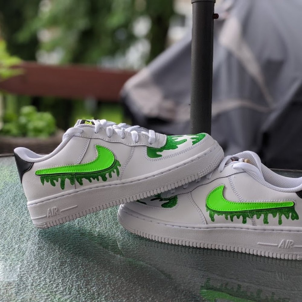 Custom Air Force 1s Slime - Picture 4 of 5